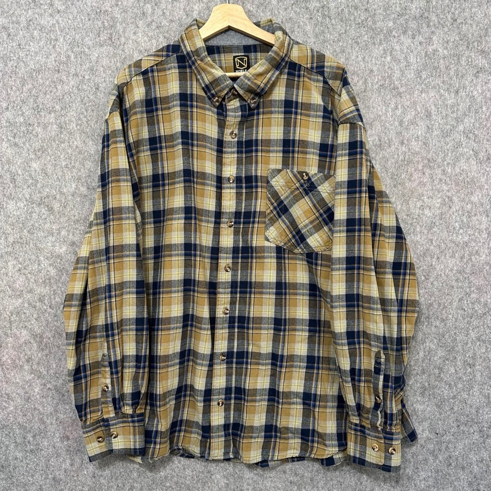 Noble Outfitters Mens Plaid Flannel‎ Long Sleeve Button Up Shirt 3XL REG